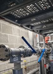 Iron pipe system inside building