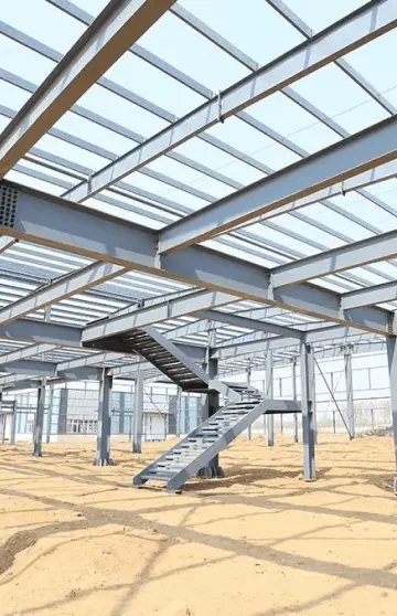 Big gray iron construction on sand